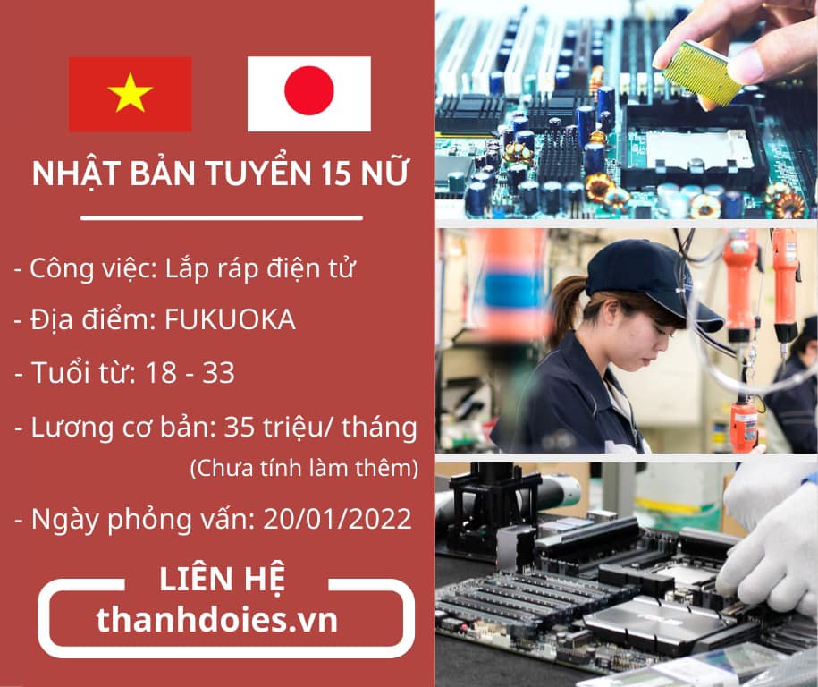 Tuyển 20 Nữ đơn hàng lắp ráp điện tử