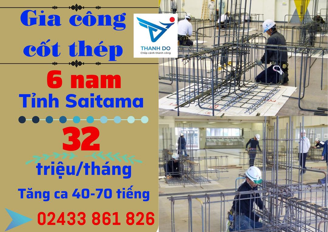 CÔNG TY XKLĐ THÀNH ĐÔ TUYỂN 06 NAM - ĐƠN HÀNG GIA CÔNG CỐT THÉP