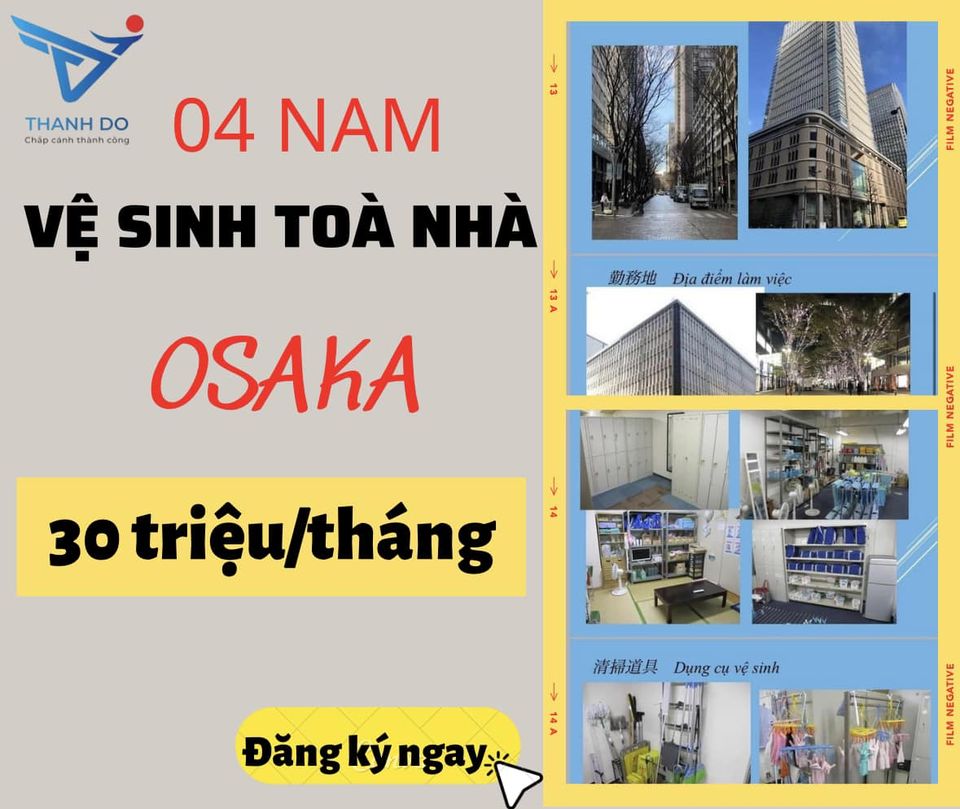 CÔNG TY XKLĐ THÀNH ĐÔ TUYỂN 04 NAM - ĐƠN HÀNG VỆ SINH TÒA NHÀ