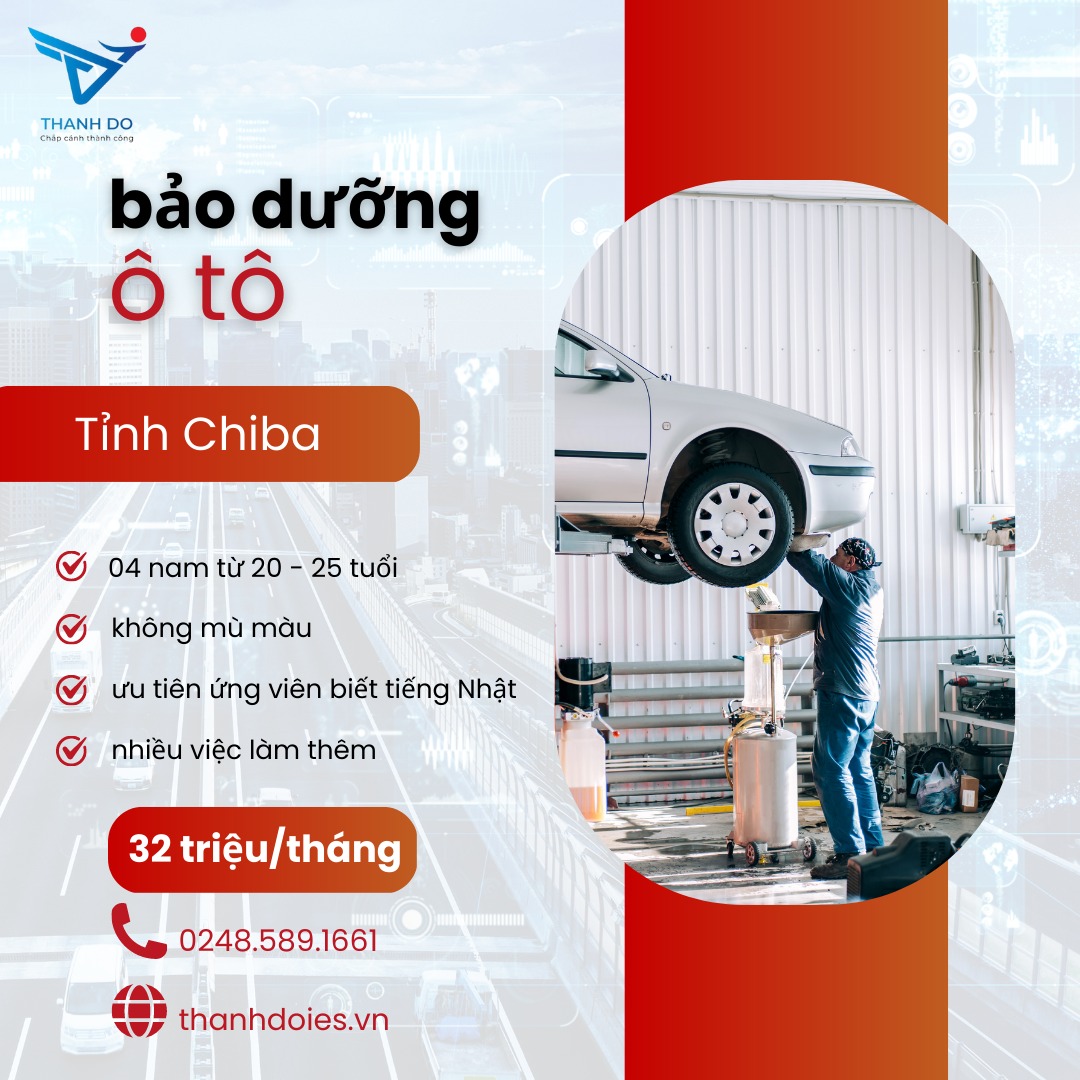 CÔNG TY XKLĐ THÀNH ĐÔ TUYỂN 04 NAM - ĐƠN HÀNG BẢO DƯỠNG Ô TÔ