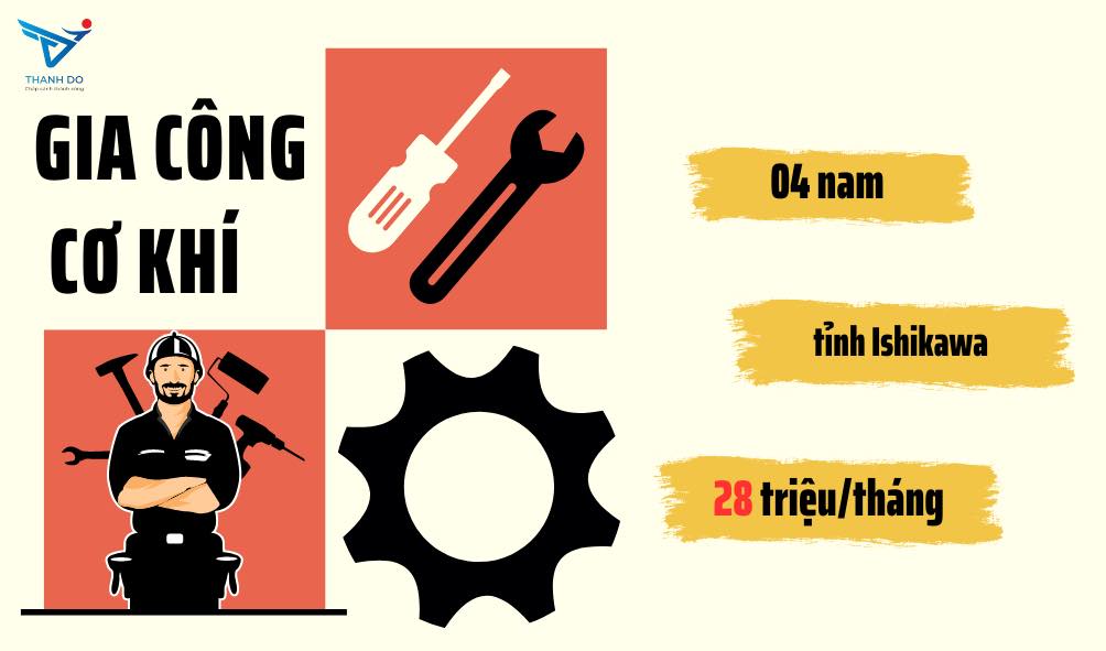 CÔNG TY XKLĐ THÀNH ĐÔ TUYỂN 04 NAM - ĐƠN HÀNG GIA CÔNG CƠ KHÍ