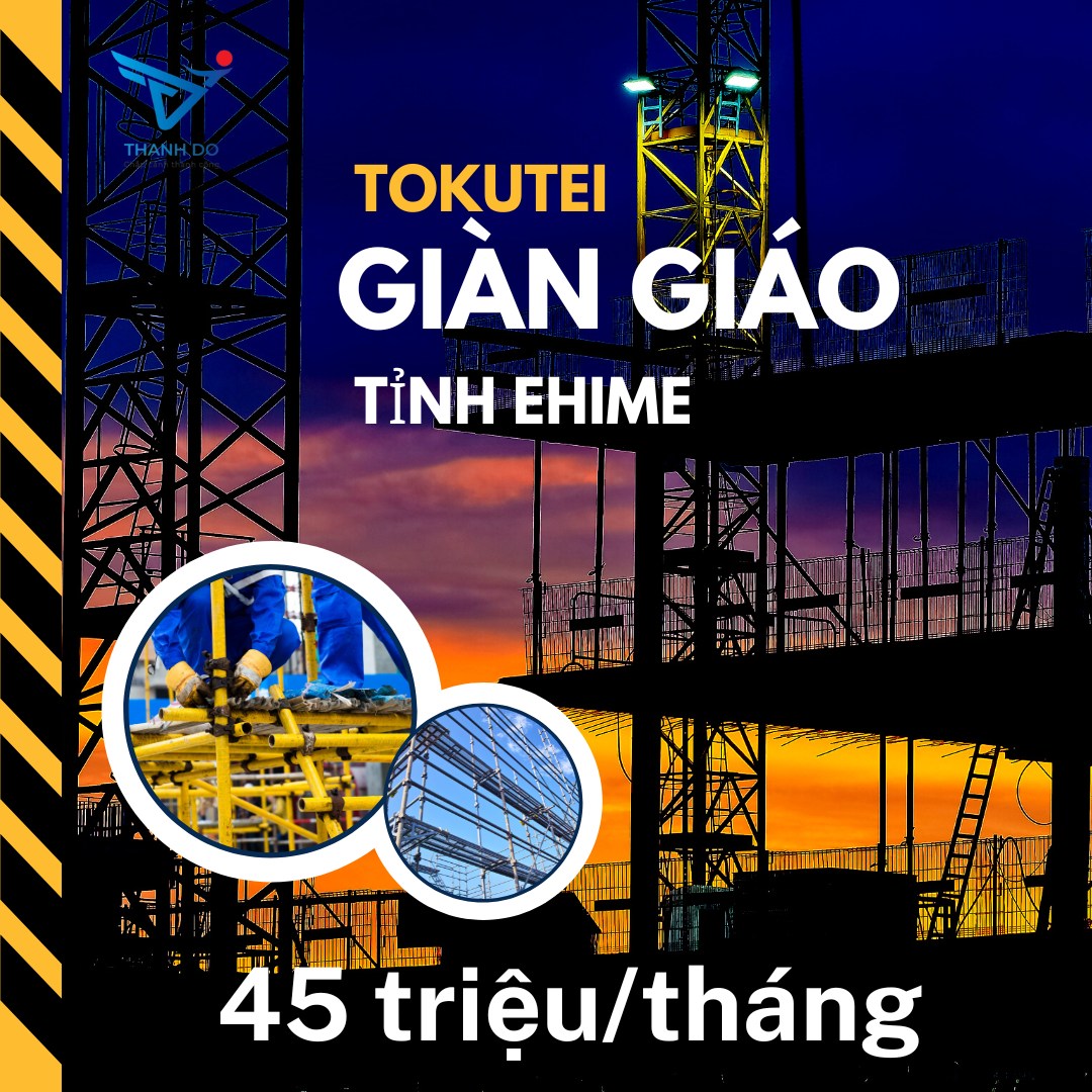 CÔNG TY XKLĐ THÀNH ĐÔ TUYỂN 05 NAM - ĐƠN HÀNG TOKUTEI GIÀN GIÁO