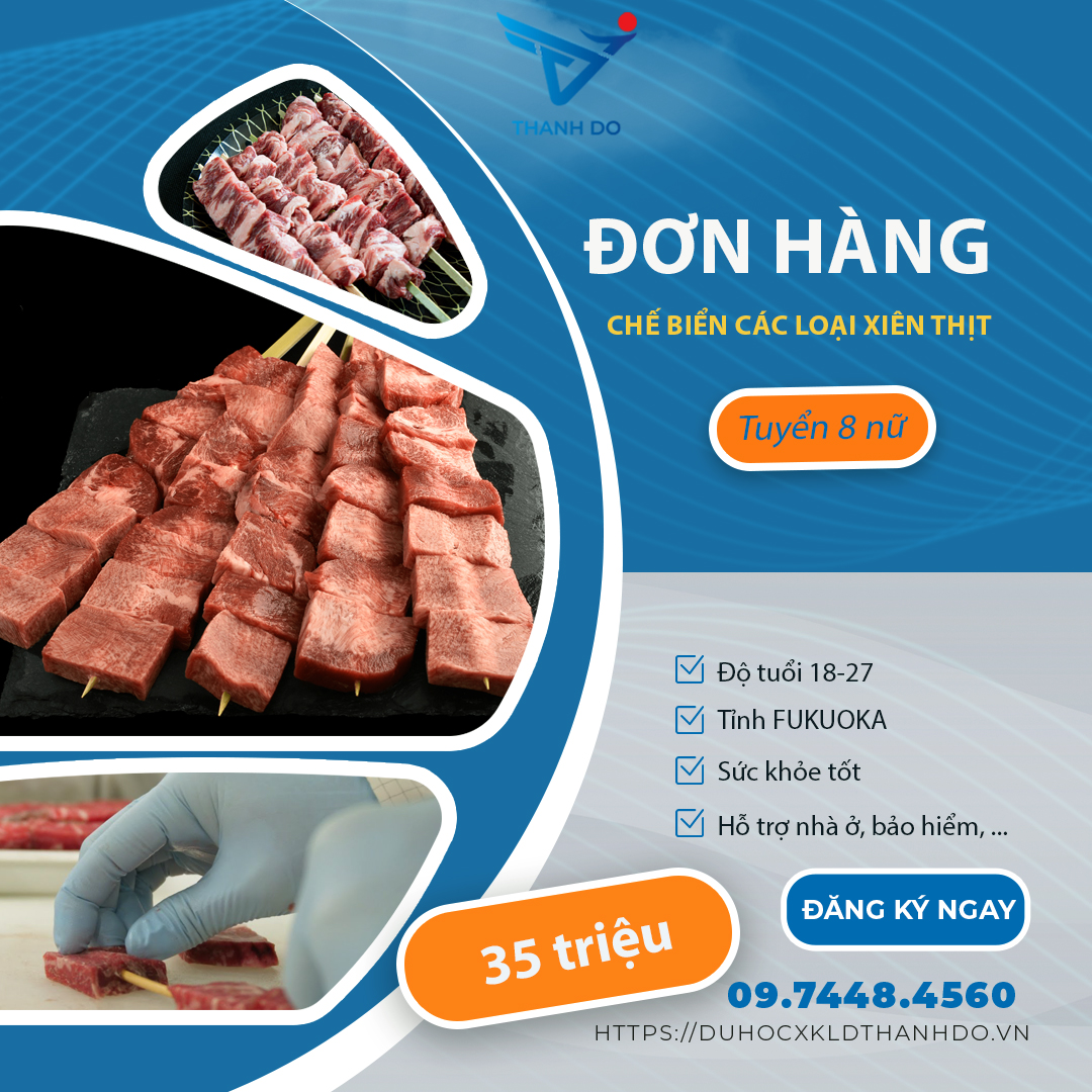 ĐƠN HÀNG CHẾ BIẾN THỰC PHẨM TẠI FUKUOKA – NHẬT BẢN