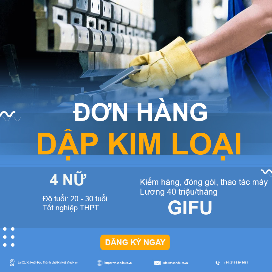 ĐƠN HÀNG NỮ DẬP KIM LOẠI