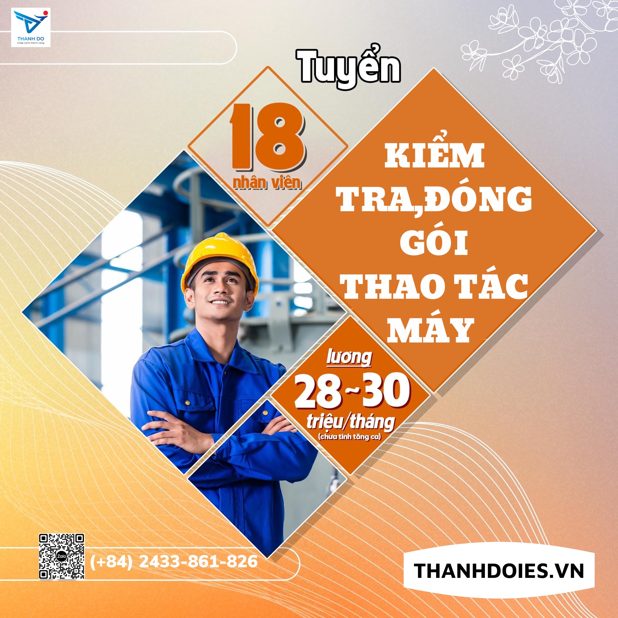 HOT HOT HOT. 18 Nam/ Nữ kiểm tra, đóng  gói, thao tác máy làm việc tại GIFU