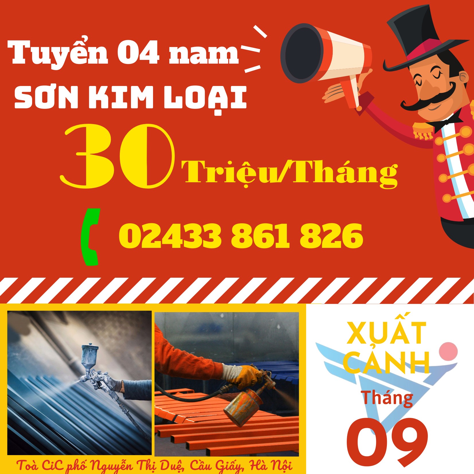 CÔNG TY XKLĐ THÀNH ĐÔ TUYỂN 03 NAM - ĐƠN HÀNG SƠN KIM