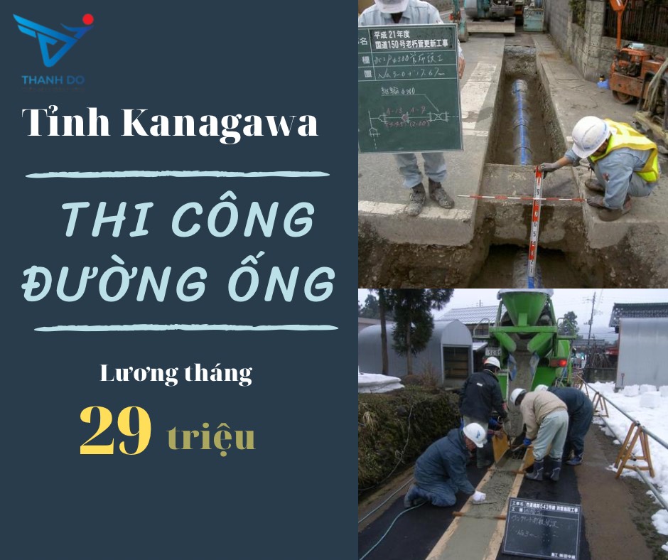 CÔNG TY XKLĐ THÀNH ĐÔ TUYỂN 04 NAM - ĐƠN HÀNG THI CÔNG ĐƯỜNG ỐNG
